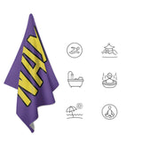 Custom Light Purple Light Yellow Beach Towel