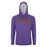 Custom Light Purple Orange UV-Hoodie