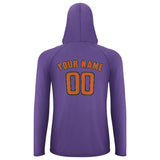 Custom Light Purple Orange UV-Hoodie