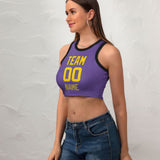 Custom Light Purple Gold Sleeveless Tank Top