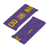 Custom Light Purple Gold Sports headband