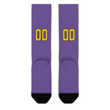 Custom Light Purple Gold Knee-High Sock