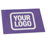 Custom Light Purple White Flag