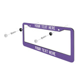 Custom Light Purple White License Plate Frame