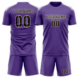 Custom Light Purple Brown Soccer Jersey
