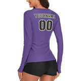 Custom Light Purple Olive Women's Long-Sleeve Shirt