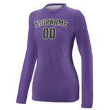 Custom Light Purple Olive Women's Long-Sleeve Shirt