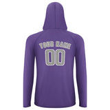 Custom Light Purple Gray UV-Hoodie