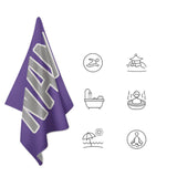 Custom Light Purple Gray Beach Towel