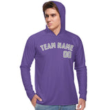 Custom Light Purple Gray UV-Hoodie