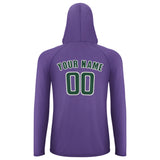 Custom Light Purple Green UV-Hoodie
