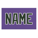 Custom Light Purple Dark Green Beach Towel
