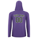 Custom Light Purple Dark Green UV-Hoodie