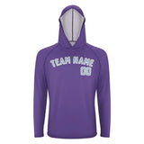 Custom Light Purple Light Blue UV-Hoodie