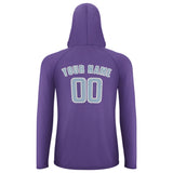 Custom Light Purple Light Blue UV-Hoodie