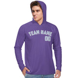 Custom Light Purple Light Blue UV-Hoodie