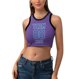 Custom Light Purple Sky Blue Sleeveless Tank Top