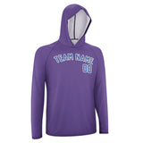 Custom Light Purple Sky Blue UV-Hoodie