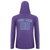 Custom Light Purple Sky Blue UV-Hoodie