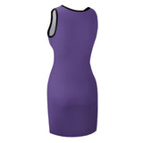 Custom Light Purple Sky Blue Sleeveless Vest Dress