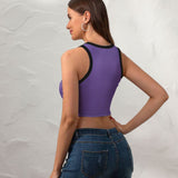 Custom Light Purple Sky Blue Sleeveless Tank Top