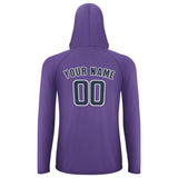 Custom Light Purple Blue UV-Hoodie