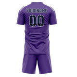 Custom Light Purple Blue Soccer Jersey