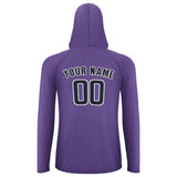 Custom Light Purple Navy UV-Hoodie