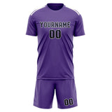 Custom Light Purple Navy Soccer Jersey
