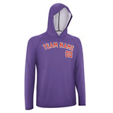 Custom Light Purple Orange Red UV-Hoodie