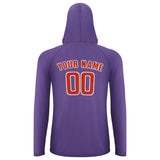 Custom Light Purple Orange Red UV-Hoodie