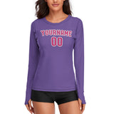 Custom Light Purple Pink Women's Long-Sleeve Shirt