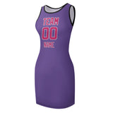 Custom Light Purple Pink Sleeveless Vest Dress