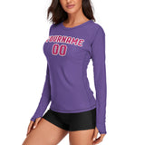 Custom Light Purple Pink Women's Long-Sleeve Shirt