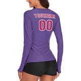 Custom Light Purple Pink Women's Long-Sleeve Shirt