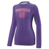 Custom Light Purple Pink Women's Long-Sleeve Shirt