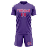 Custom Light Purple Pink Soccer Jersey