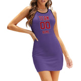 Custom Light Purple Red Sleeveless Vest Dress