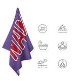 Custom Light Purple Red Beach Towel