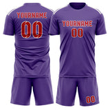 Custom Light Purple Red Soccer Jersey