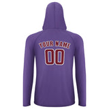 Custom Light Purple Crimson Red UV-Hoodie