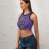 Custom Light Purple Black Sleeveless Tank Top