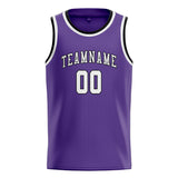 Custom Light Purple & White Colors Design Sports Basketball Jersey