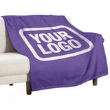 Custom Light Purple White Blanket