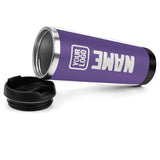 Custom Light Purple White Stainless Steel Water Cup