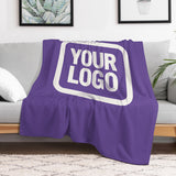 Custom Light Purple White Blanket