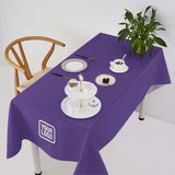 Custom Light Purple White Square Table Cloth
