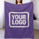 Custom Light Purple White Blanket