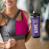Custom Light Purple White Stainless Steel Water Cup