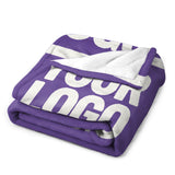 Custom Light Purple White Blanket